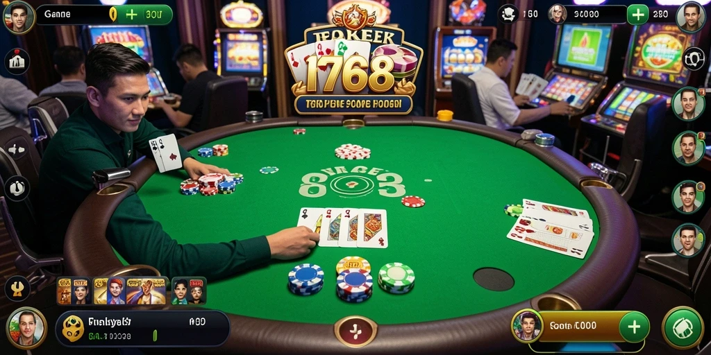 Screenshot gameplay Poker yang menarik dari 8768.