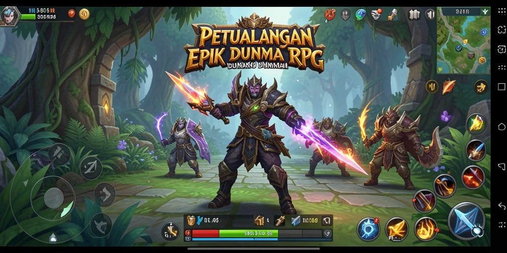 Gameplay RPG yang mendebarkan di dunia fantasi.