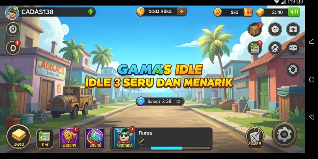 Tampilan gameplay CADAS138 yang menawan dengan elemen Idle.
