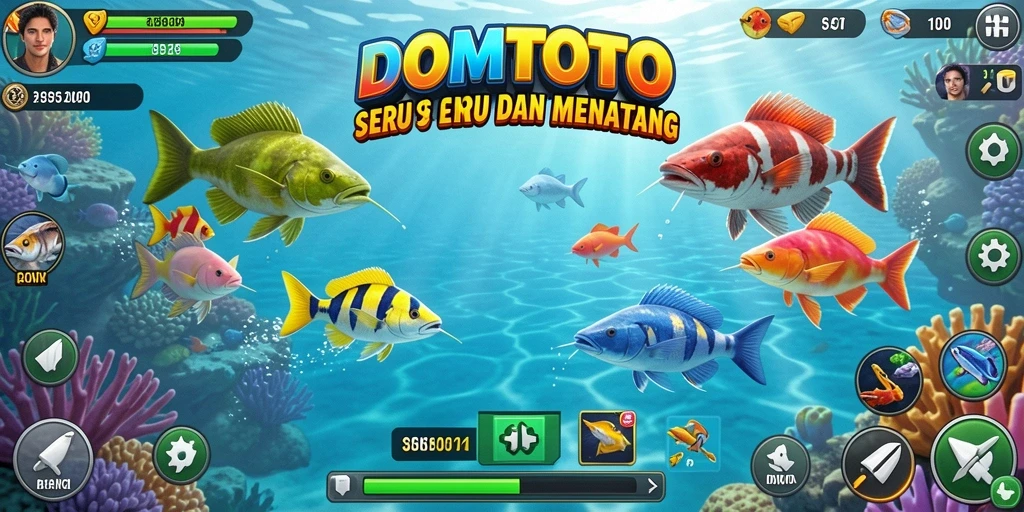 Tampilan menarik dari gameplay Tembak Ikan di DOMTOTO.