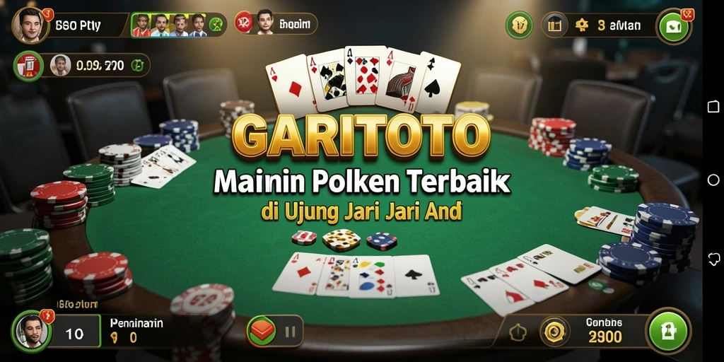 Tampilan menarik dari gameplay poker GARITOTO yang mendebarkan.