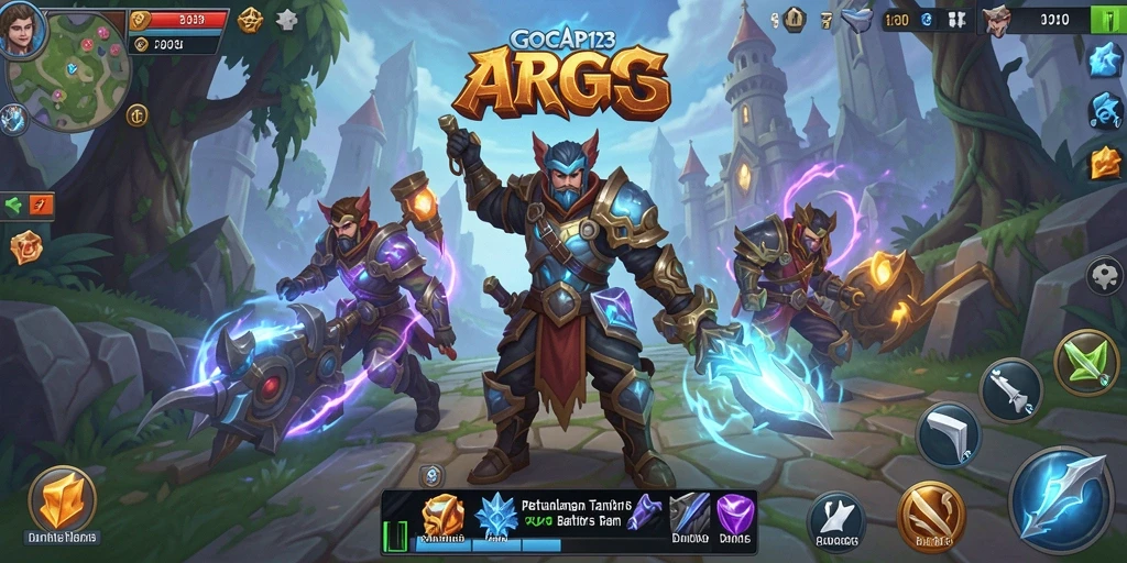 Screenshot permainan GOCAP123 menunjukkan aksi pertempuran ARPG yang mendebarkan.