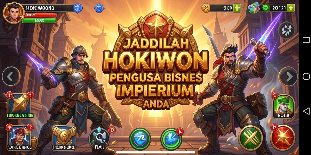 Gameplay menarik dari HOKIWON yang menampilkan manajemen bisnis Tycoon.
