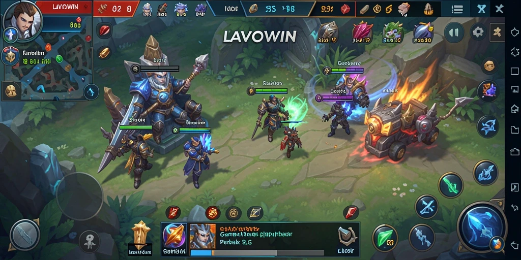 Tampilan gameplay LAVOWIN yang menggugah semangat permainan strategi.