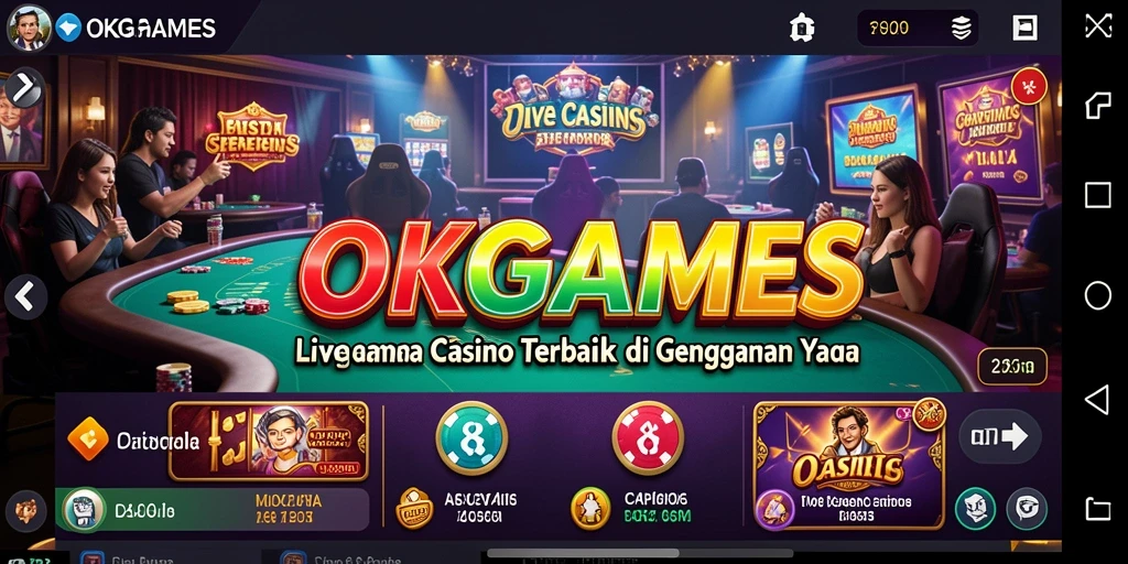 Gameplay Live Casino yang menegangkan dan mendebarkan di OKGAMES.