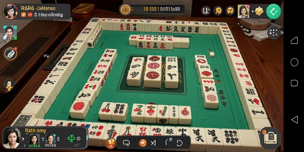 Screenshot gameplay R6R6 menunjukkan tantangan Mahjong yang seru.