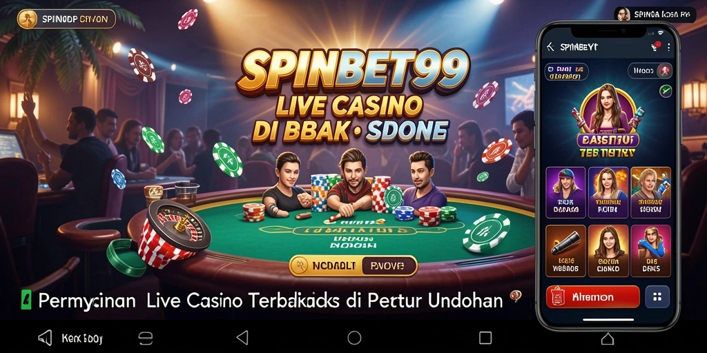 Screenshot gameplay SPINBET99 yang menunjukkan dealer dan pemain berinteraksi.