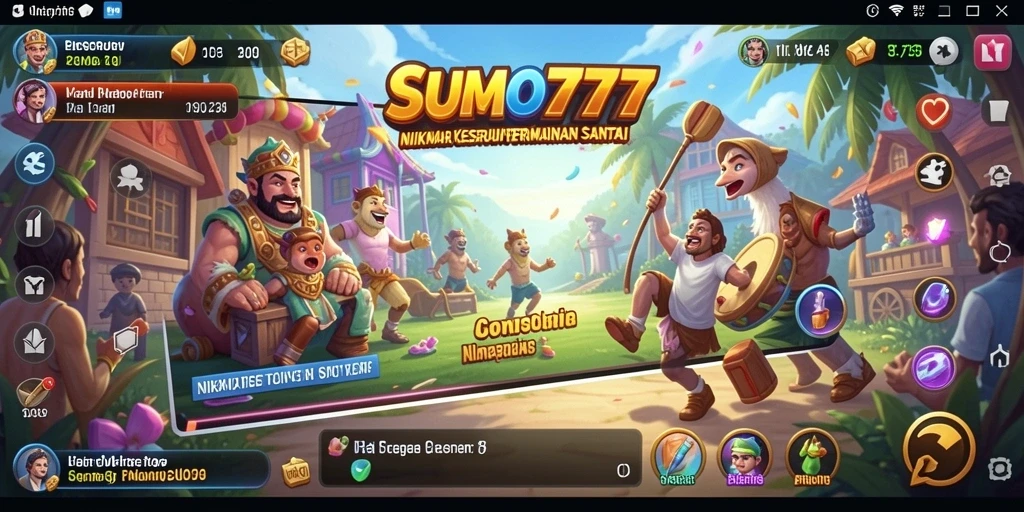 Screenshot gameplay SUMO777 yang menunjukkan aksi seru dan tantangan bermain.