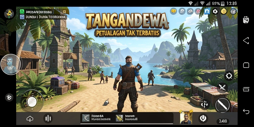 Gameplay seru dalam dunia terbuka TANGANDEWA.